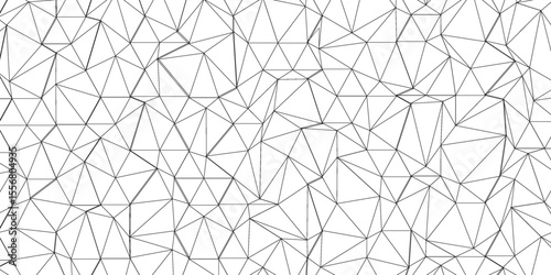 Abstract of simple gray line triangle pattern geometric background. Seamless geometric polygonal repeatable pattern swatch background, Trendy design vector background for web backdrop orpaper print.