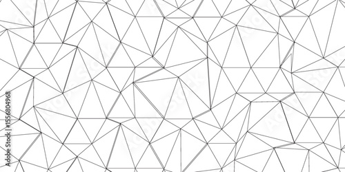 Abstract of simple gray line triangle pattern geometric background. Seamless geometric polygonal repeatable pattern swatch background, Trendy design vector background for web backdrop orpaper print.