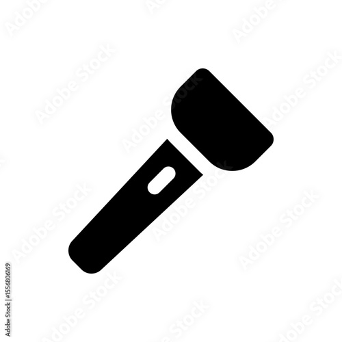 A black lightning bolt with a line through it indicating the flash is turned off or disabled icon image