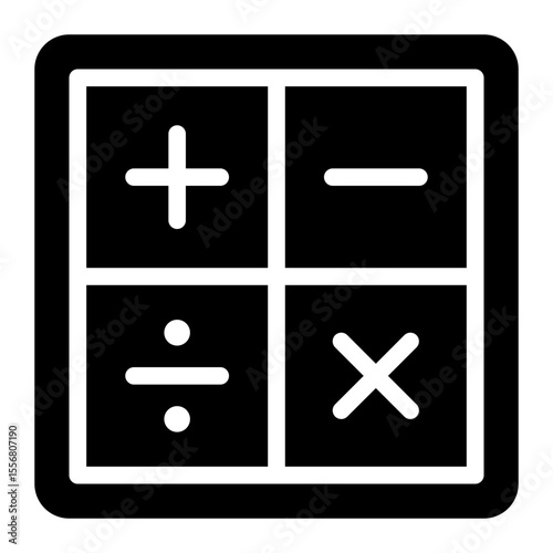 calculator glyph icon