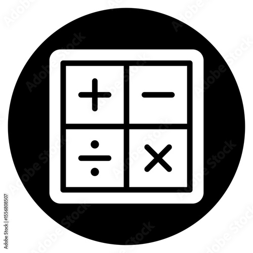 calculator glyph icon