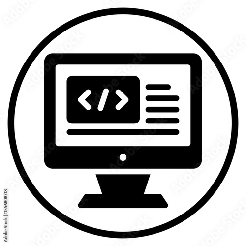coding glyph icon