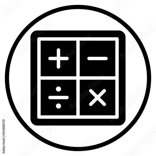 calculator glyph icon