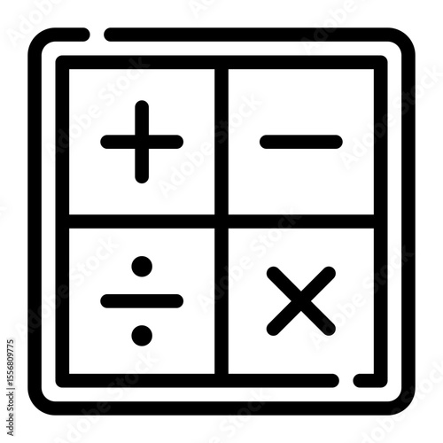 calculator line icon