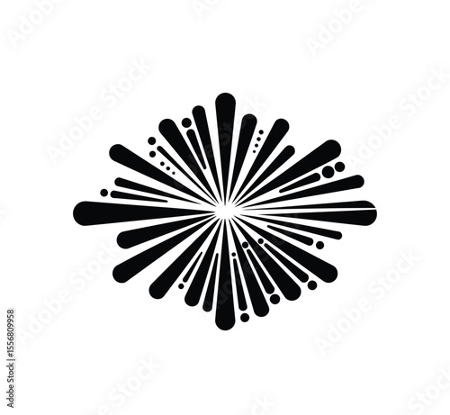 Unique logo design icon vector in black color with white background.