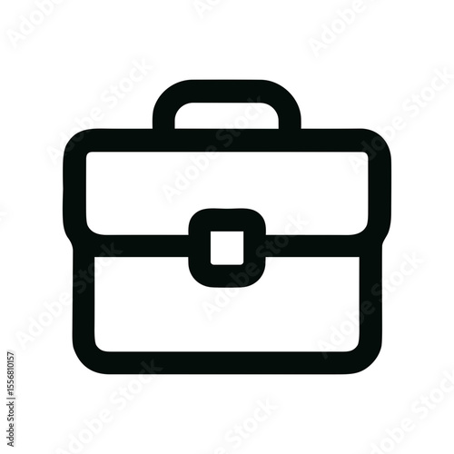 Outline Simple Briefcase Business Document Bag Graphic Shape Icon Symbol