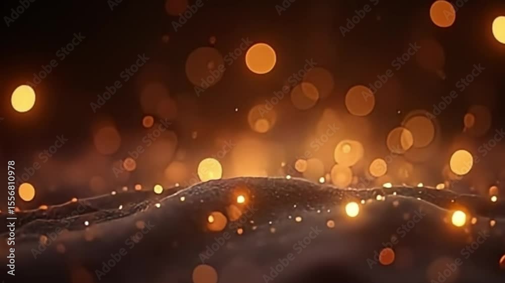 Elegant glowing bokeh light particle loop in high resolution for cinematic background visuals

