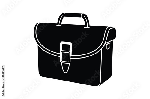 black Silhouette briefcase icon