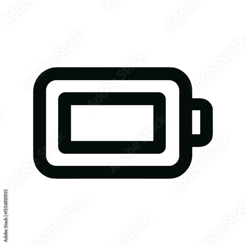 Minimalist Outline Low Battery Indicator Symbol Display Icon