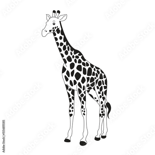 giraffe silhoutte vector art design