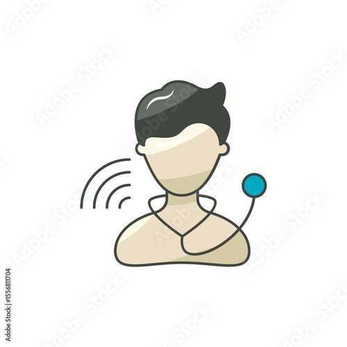 Telehealth Wave Icon, Doctor Signal Remote Consultation