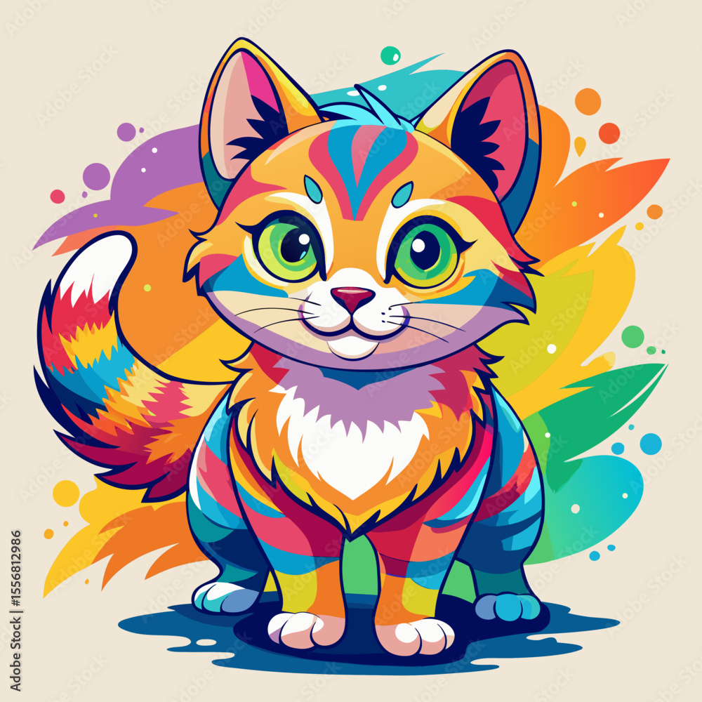 Fototapeta premium colorful cat
