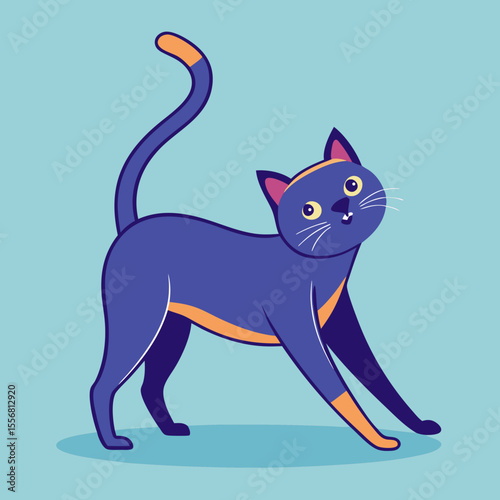 cartoon cat with a smile