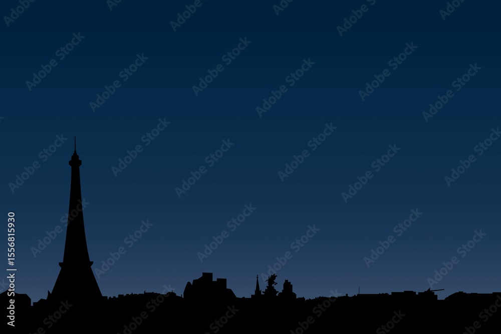 Obraz premium Silhouette tower against clear sky