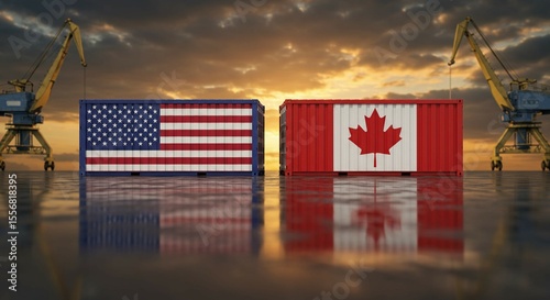 USA Canada Trade War Shipping Containers Clash, Trade tariffs