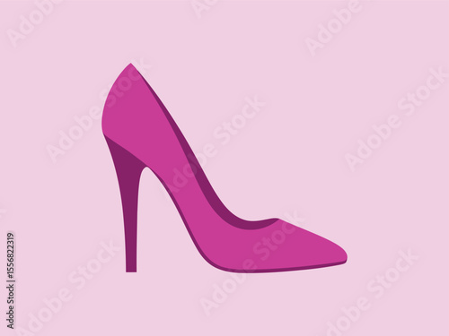 Minimalist Fashionable Stiletto Heel Female Footwear Elegant Style Illustration
