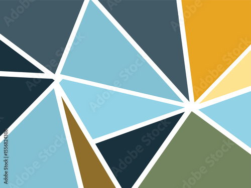 Modern Artistic Triangle Composition with Geometric Color Scheme Art Background