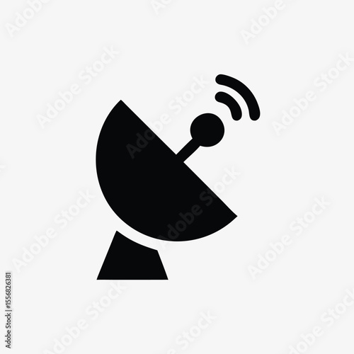 minimalistic satellite dish icon fully editable vector template