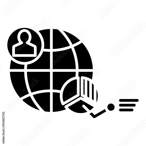 Geographic Glyph Icon