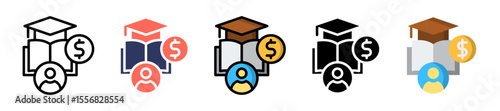 Educational Investment multiple icon