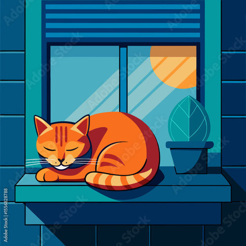 cat on window sill