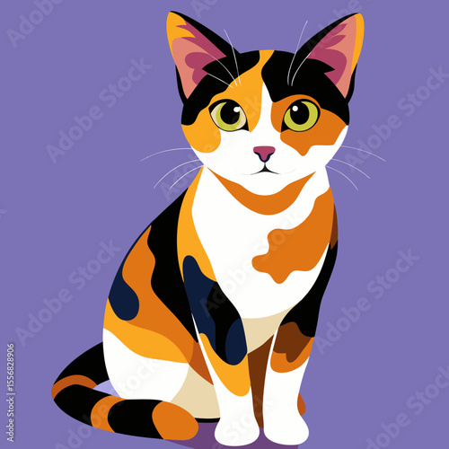 vector illustration of a cat