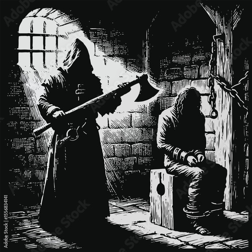 illustration of interrogating a prisoner