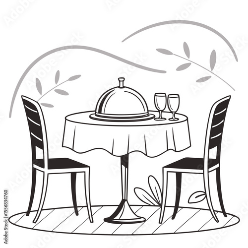 vector illustration of a cafe