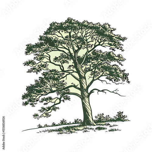 Isolated tree on white background
