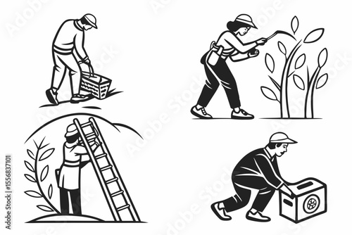 worker with shovel
