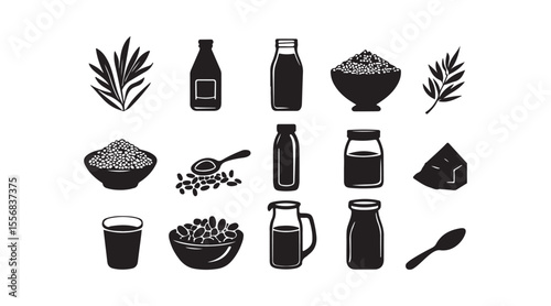 food and drink icons set