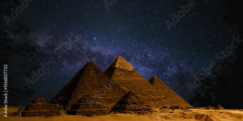 Foto abstract background with pyramids