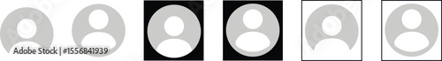 Avatar, user profile and person icon set. Gender-neutral silhouette in flat designs. Human permission sign vectors business concept. Ideal for social media, screensavers and profile picture templates.