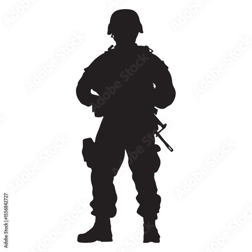 Male army soldier silhouette