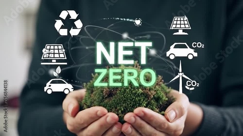 Net Zero Carbon Emission and Sustainability Concept in Hand
