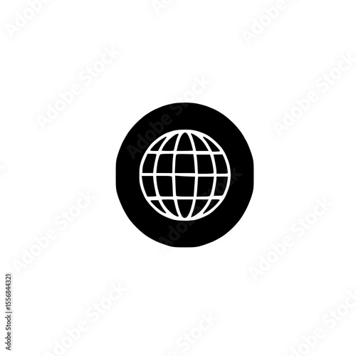 Globe icon showing Europe and Africa continents. perfect for world, Global, travel, and environment themes.