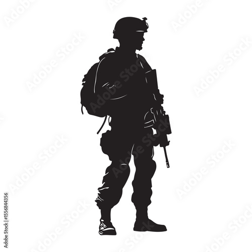 Male army soldier silhouette