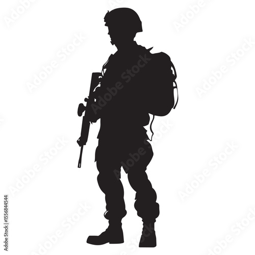 Male army soldier silhouette