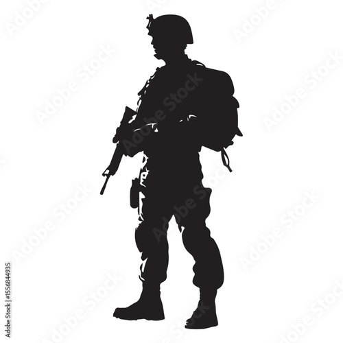 Male army soldier silhouette