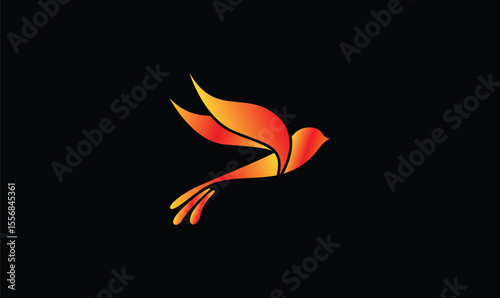 Phoenix Bright Bird Vector Design