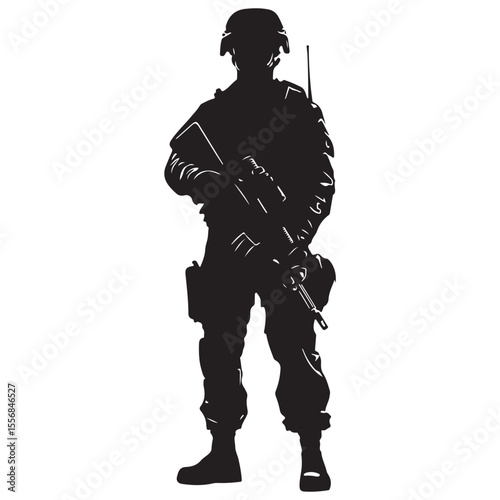 Male army soldier silhouette
