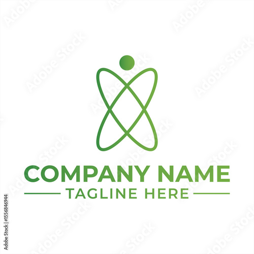 Abstract Atom Logo Design for Science and Technology Company Identity Innovation and Modern Symbol for Business Branding