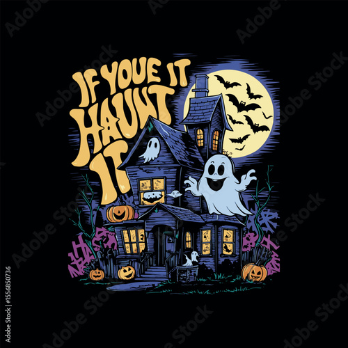 Halloween themed t shirt design