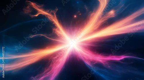 Wallpaper Mural Expanding Nebula with Bright Swirling Energy Bursts Torontodigital.ca