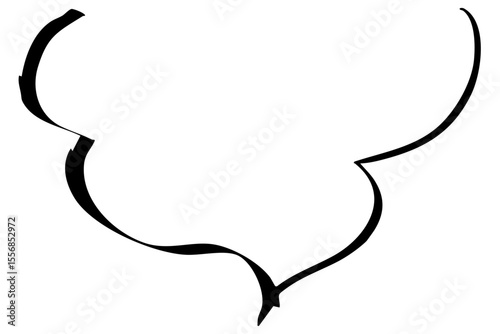 シンプルな手描きのふきだしセット　ベクター