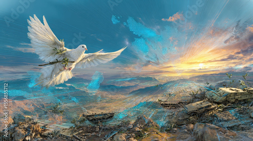 Symbolic Representation of Gaza Ceasefire – Peaceful Resolution and Hope