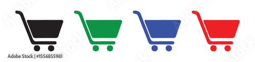 Web Shop Cart Outline Icons. Vector illustration eps 10