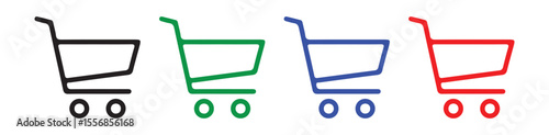Digital Shopping Basket Symbols – Multicolor Set
