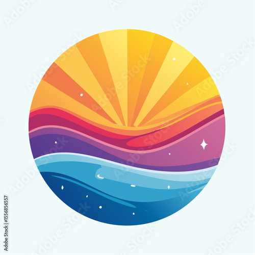 a warm flowing gradient of sunset oranges magentas and golden yellows with unexpected luminous transitions