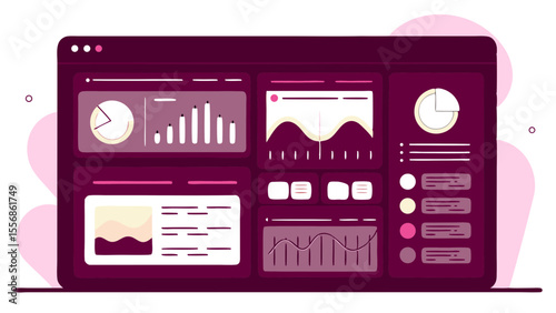 SaaS dashboard UI – abstract data display